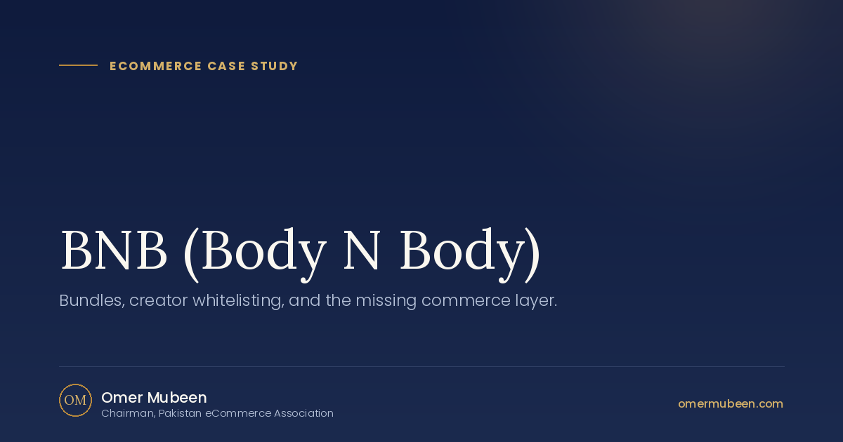 BNB (Body N Body) — DTC Skincare case study by Omer Mubeen