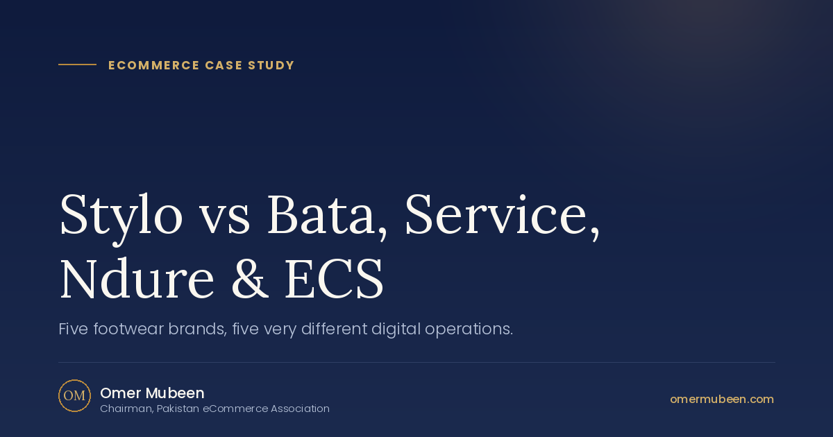 Stylo vs Bata, Service, Ndure & ECS — Footwear case study by Omer Mubeen